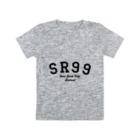 Детская футболка хлопок с принтом SR99 NY в Петрозаводске, 100% хлопок | круглый вырез горловины, полуприлегающий силуэт, длина до линии бедер | хип хоп