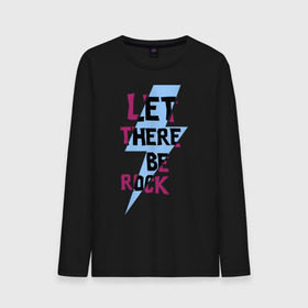 Мужской лонгслив хлопок с принтом Let there be rock в Петрозаводске, 100% хлопок |  | Тематика изображения на принте: acdc | rock | блюз рок | рок | рок группа | рок н ролл | хард рок | эйсидиси
