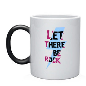 Кружка хамелеон с принтом Let there be rock в Петрозаводске, керамика | меняет цвет при нагревании, емкость 330 мл | acdc | rock | блюз рок | рок | рок группа | рок н ролл | хард рок | эйсидиси