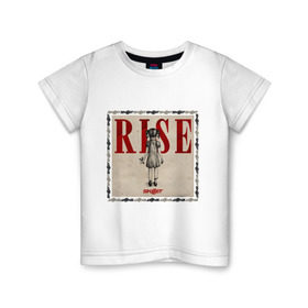 Детская футболка хлопок с принтом Rise skillet в Петрозаводске, 100% хлопок | круглый вырез горловины, полуприлегающий силуэт, длина до линии бедер | Тематика изображения на принте: rise | skillet | toplanding | альтернативный рок | лого | логотип | рок | рок группа | рок группы | симфонический рок | христианский рок