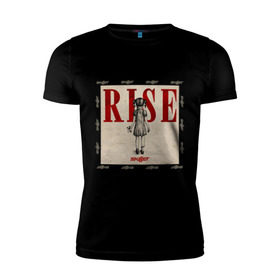 Мужская футболка премиум с принтом Rise skillet в Петрозаводске, 92% хлопок, 8% лайкра | приталенный силуэт, круглый вырез ворота, длина до линии бедра, короткий рукав | rise | skillet | toplanding | альтернативный рок | лого | логотип | рок | рок группа | рок группы | симфонический рок | христианский рок