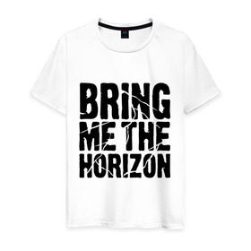 Мужская футболка хлопок с принтом Bring me the horizon в Петрозаводске, 100% хлопок | прямой крой, круглый вырез горловины, длина до линии бедер, слегка спущенное плечо. | Тематика изображения на принте: bmth | bring me the horizon | hardcore | kubana 2014 | rock | дэткор | музыка | рок | рок группы