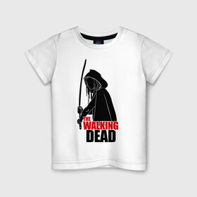 Детская футболка хлопок с принтом The walking dead в Петрозаводске, 100% хлопок | круглый вырез горловины, полуприлегающий силуэт, длина до линии бедер | 