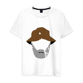 Мужская футболка хлопок с принтом Владелец фермы в Петрозаводске, 100% хлопок | прямой крой, круглый вырез горловины, длина до линии бедер, слегка спущенное плечо. | борода | зомби