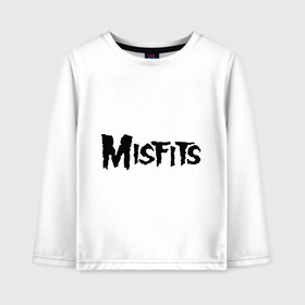 Детский лонгслив хлопок с принтом Misfits logo в Петрозаводске, 100% хлопок | круглый вырез горловины, полуприлегающий силуэт, длина до линии бедер | misfits
