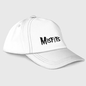 Бейсболка с принтом Misfits logo в Петрозаводске, 100% хлопок | классический козырек, металлическая застежка-регулятор размера | misfits