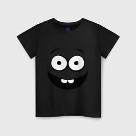 Детская футболка хлопок с принтом Первые зубки в Петрозаводске, 100% хлопок | круглый вырез горловины, полуприлегающий силуэт, длина до линии бедер | глаза | детские | детям | зубастик | зубы | прикольные картинки | ребенку | смайл | улыбка