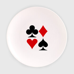 Тарелка с принтом Масти карт в Петрозаводске, фарфор | диаметр - 210 мм
диаметр для нанесения принта - 120 мм | poker | игра | игры | карточная игра | карты | масти карт | покер