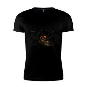Мужская футболка премиум с принтом Half-Life 3 (2) в Петрозаводске, 92% хлопок, 8% лайкра | приталенный силуэт, круглый вырез ворота, длина до линии бедра, короткий рукав | Тематика изображения на принте: компьютерные игры