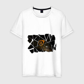 Мужская футболка хлопок с принтом Half-Life 3 (2) в Петрозаводске, 100% хлопок | прямой крой, круглый вырез горловины, длина до линии бедер, слегка спущенное плечо. | Тематика изображения на принте: компьютерные игры