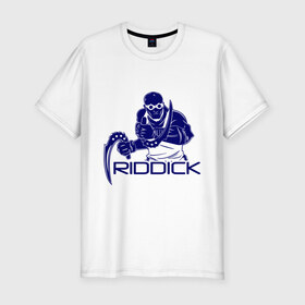 Мужская футболка премиум с принтом Риддик в Петрозаводске, 92% хлопок, 8% лайкра | приталенный силуэт, круглый вырез ворота, длина до линии бедра, короткий рукав | Тематика изображения на принте: кино | риддик