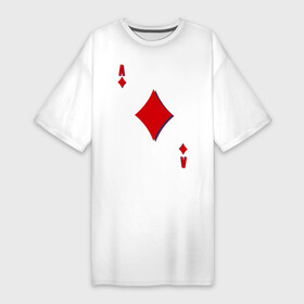 Платье-футболка хлопок с принтом Бубновый туз в Петрозаводске,  |  | буби | игральные карты | карты | покер | туз