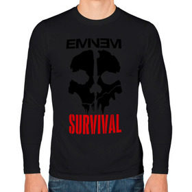 Мужской лонгслив хлопок с принтом Eminem - Survival в Петрозаводске, 100% хлопок |  | eminem   survival | gangsta | gansta | hip | hip hop | hop | media | rap | survival выживание | еп | рэп | рэпчина | хип | хип хоп | хоп | эминем