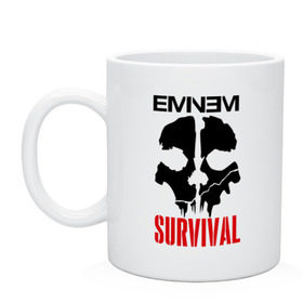 Кружка с принтом Eminem - Survival в Петрозаводске, керамика | объем — 330 мл, диаметр — 80 мм. Принт наносится на бока кружки, можно сделать два разных изображения | eminem   survival | gangsta | gansta | hip | hip hop | hop | media | rap | survival выживание | еп | рэп | рэпчина | хип | хип хоп | хоп | эминем