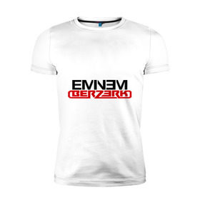 Мужская футболка премиум с принтом Eminem - Berzerk в Петрозаводске, 92% хлопок, 8% лайкра | приталенный силуэт, круглый вырез ворота, длина до линии бедра, короткий рукав | 