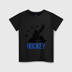 Детская футболка хлопок с принтом Hockey (Хоккей) в Петрозаводске, 100% хлопок | круглый вырез горловины, полуприлегающий силуэт, длина до линии бедер | glow | hockey | hockey glow | russian hockey | болельщик | болельщикам | русский хоккей | светится в темноте | светятся | светящиеся | спорт | спортсмен | фанат | фанатам | хоккеист | хоккей