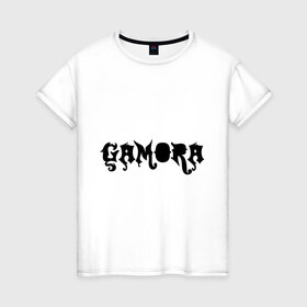 Женская футболка хлопок с принтом Gamora в Петрозаводске, 100% хлопок | прямой крой, круглый вырез горловины, длина до линии бедер, слегка спущенное плечо | gamora | hip hop | гамора | реп | русский реп | русский рэп | рэп | хип хоп