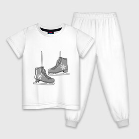 Детская пижама хлопок с принтом Коньки в Петрозаводске, 100% хлопок |  брюки и футболка прямого кроя, без карманов, на брюках мягкая резинка на поясе и по низу штанин
 | Тематика изображения на принте: 