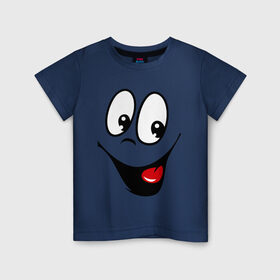 Детская футболка хлопок с принтом Заразительная улыбка в Петрозаводске, 100% хлопок | круглый вырез горловины, полуприлегающий силуэт, длина до линии бедер | smile | заразительная улыбка | смайл | смайлик | смайлы | улыбка