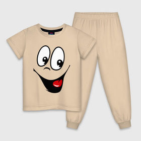 Детская пижама хлопок с принтом Заразительная улыбка в Петрозаводске, 100% хлопок |  брюки и футболка прямого кроя, без карманов, на брюках мягкая резинка на поясе и по низу штанин
 | smile | заразительная улыбка | смайл | смайлик | смайлы | улыбка