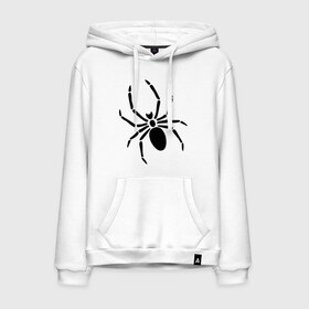 Мужская толстовка хлопок с принтом Страшный паук в Петрозаводске, френч-терри, мягкий теплый начес внутри (100% хлопок) | карман-кенгуру, эластичные манжеты и нижняя кромка, капюшон с подкладом и шнурком | насекомые | паук | паук на спине | страшный паук | тарантул