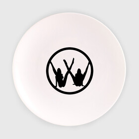 Тарелка 3D с принтом Две девушки значок в Петрозаводске, фарфор | диаметр - 210 мм
диаметр для нанесения принта - 120 мм | Тематика изображения на принте: девушки | логотип | фольксваген