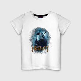 Детская футболка хлопок с принтом Гендальф в Петрозаводске, 100% хлопок | круглый вырез горловины, полуприлегающий силуэт, длина до линии бедер | hobbit | гендальф | хоббит