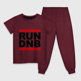 Детская пижама хлопок с принтом RUN DNB в Петрозаводске, 100% хлопок |  брюки и футболка прямого кроя, без карманов, на брюках мягкая резинка на поясе и по низу штанин
 | dnb | run | run dnb | музыка | электронная