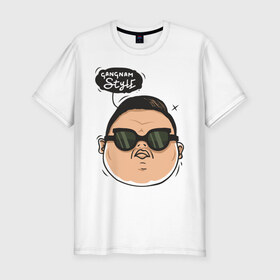 Мужская футболка премиум с принтом Gangnam Style в Петрозаводске, 92% хлопок, 8% лайкра | приталенный силуэт, круглый вырез ворота, длина до линии бедра, короткий рукав | 