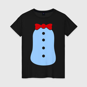Женская футболка хлопок с принтом Костюм Пингвина в Петрозаводске, 100% хлопок | прямой крой, круглый вырез горловины, длина до линии бедер, слегка спущенное плечо | костюм | костюм пингвина | праздник