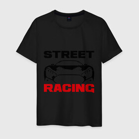 Мужская футболка хлопок с принтом Street racing в Петрозаводске, 100% хлопок | прямой крой, круглый вырез горловины, длина до линии бедер, слегка спущенное плечо. | 