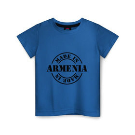 Детская футболка хлопок с принтом Made in Armenia (сделано в Армении) в Петрозаводске, 100% хлопок | круглый вырез горловины, полуприлегающий силуэт, длина до линии бедер | made in armenia | армения | сделано в армении | туристические
