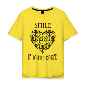 Мужская футболка хлопок Oversize с принтом Шерлок Сердце Smile в Петрозаводске, 100% хлопок | свободный крой, круглый ворот, “спинка” длиннее передней части | smile | кино | мультфильмы и тв | сердце | шерлок | шерлок сердце smile | шерлок холмс