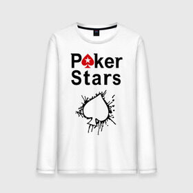 Мужской лонгслив хлопок с принтом Poker Stars в Петрозаводске, 100% хлопок |  | pokerstars