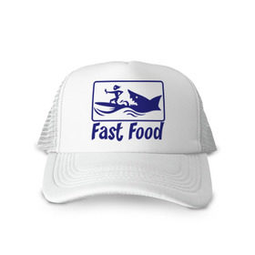 Кепка тракер с сеткой с принтом fast food - быстрая еда в Петрозаводске, трикотажное полотно; задняя часть — сетка | длинный козырек, универсальный размер, пластиковая застежка | fast food | fast food   быстрая еда | акула | быстрая еда | еда | прикольные картинки