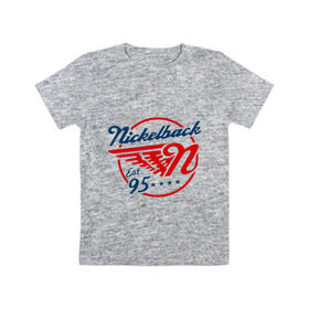 Детская футболка хлопок с принтом Nickelback в Петрозаводске, 100% хлопок | круглый вырез горловины, полуприлегающий силуэт, длина до линии бедер | 95 | nickelback | альтернативный метал | альтернативный рок | крылатый рок | музыка | хард рок
