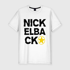 Мужская футболка премиум с принтом Nickelback star в Петрозаводске, 92% хлопок, 8% лайкра | приталенный силуэт, круглый вырез ворота, длина до линии бедра, короткий рукав | 