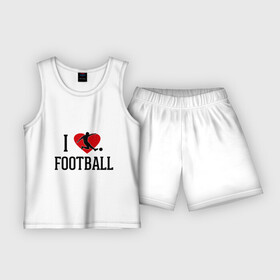 Детская пижама с шортами хлопок с принтом Я люблю футбол в Петрозаводске,  |  | football | футболерывкашники | футболист | я люблю футбол