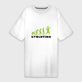 Платье-футболка хлопок с принтом Tennis Evolution в Петрозаводске,  |  | tennis evolution | мяч | спорт | теннис | эволюция