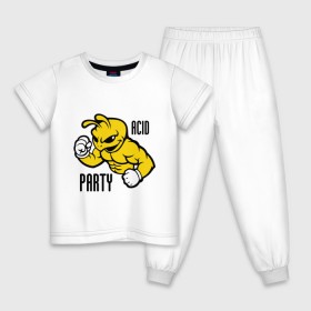 Детская пижама хлопок с принтом Acid party в Петрозаводске, 100% хлопок |  брюки и футболка прямого кроя, без карманов, на брюках мягкая резинка на поясе и по низу штанин
 | acid party | dj 
 клубная музыка | rnb | клубные
