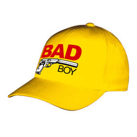 Бейсболка с принтом Bad boy (плохой парень) в Петрозаводске, 100% хлопок | классический козырек, металлическая застежка-регулятор размера | Тематика изображения на принте: bad boy