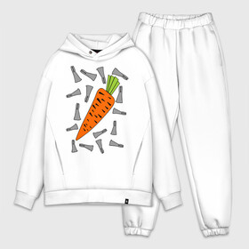 Мужской костюм хлопок OVERSIZE с принтом морковка и кролик парная в Петрозаводске,  |  | Тематика изображения на принте: 14 февраля | все | день святого валентина | для двоих | идеи подарков | морковка и кролик | парные
