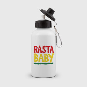 Бутылка спортивная с принтом Rasta baby в Петрозаводске, металл | емкость — 500 мл, в комплекте две пластиковые крышки и карабин для крепления | rasta baby | музыка | ребенок