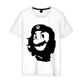 Мужская футболка хлопок с принтом Che Mario в Петрозаводске, 100% хлопок | прямой крой, круглый вырез горловины, длина до линии бедер, слегка спущенное плечо. | nintendo | марио | нинтендо | че гевара