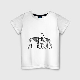 Детская футболка хлопок с принтом Зоорентген в Петрозаводске, 100% хлопок | круглый вырез горловины, полуприлегающий силуэт, длина до линии бедер | животные | зоорентген | кости | прикольные картинки | рентген