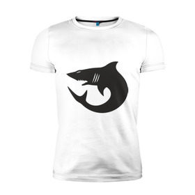 Мужская футболка премиум с принтом Акулы (Sharks) в Петрозаводске, 92% хлопок, 8% лайкра | приталенный силуэт, круглый вырез ворота, длина до линии бедра, короткий рукав | акулы