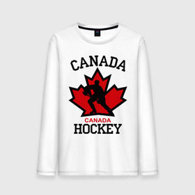 Мужской лонгслив хлопок с принтом Канада хоккей (Canada Hockey) в Петрозаводске, 100% хлопок |  | canada hockey | канада хоккей | лед | спорт | хоккей | шайба