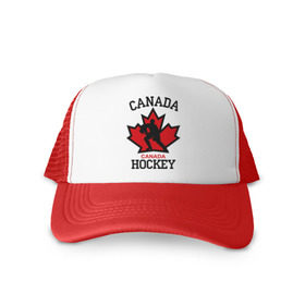 Кепка тракер с сеткой с принтом Канада хоккей (Canada Hockey) в Петрозаводске, трикотажное полотно; задняя часть — сетка | длинный козырек, универсальный размер, пластиковая застежка | canada hockey | канада хоккей | лед | спорт | хоккей | шайба