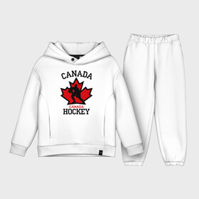 Детский костюм хлопок Oversize с принтом Канада хоккей (Canada Hockey) в Петрозаводске,  |  | canada hockey | канада хоккей | лед | спорт | хоккей | шайба