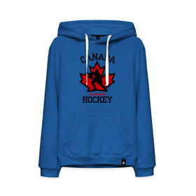 Мужская толстовка хлопок с принтом Канада хоккей (Canada Hockey) в Петрозаводске, френч-терри, мягкий теплый начес внутри (100% хлопок) | карман-кенгуру, эластичные манжеты и нижняя кромка, капюшон с подкладом и шнурком | Тематика изображения на принте: canada hockey | канада хоккей | лед | спорт | хоккей | шайба